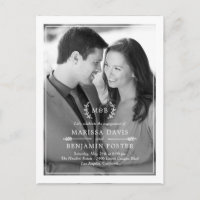 Sweet Initials Photo Wedding Shower Invitation