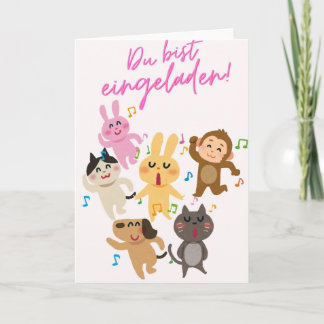 Sweet Invitation Card You're Invited! with dance