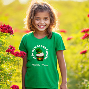 Sweet Irish Cupcake Personalised Boy or Girl T-Shirt