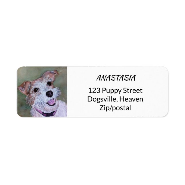 SWEET JACK RUSSELL RETURN ADDRESS LABEL (Front)