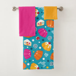 Sweet Jelly Pattern Bath Towel Set