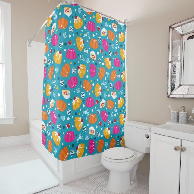 Sweet Jelly Pattern Shower Curtain (In Situ)