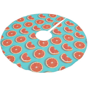 Sweet Juicy Orange Pattern Brushed Polyester Tree Skirt