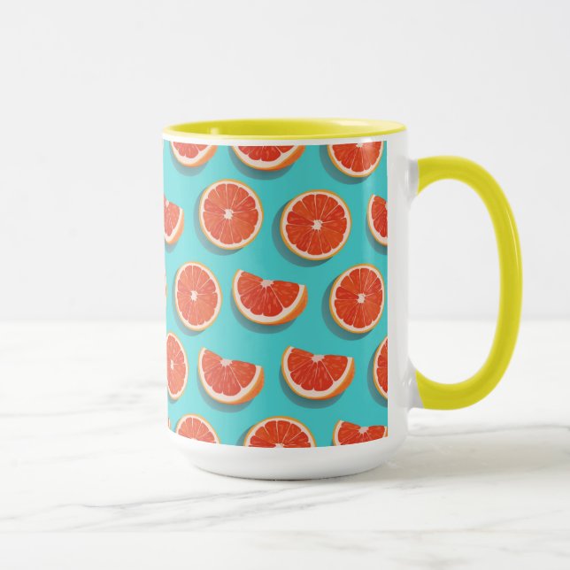 Sweet Juicy Orange Pattern Mug (Right)