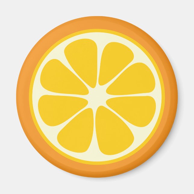 Sweet Juicy Orange Tropical Fruit Slice Kitchen Magnet (Front)