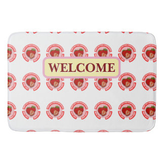Sweet Juicy Strawberries Summer Fruit Bath Mat