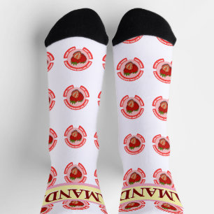 Sweet Juicy Strawberries Summer Fruit Socks