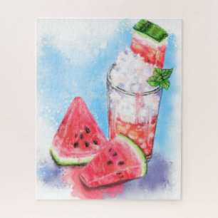 Sweet Juicy Watermelon Pieces Tasty - Hot Summer Jigsaw Puzzle