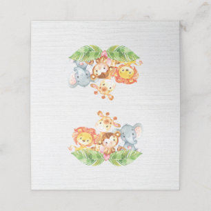 Sweet Jungle Animals Baby Shower Placecard