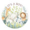 Sweet Jungle Animals It' a Boy Favour Sticker