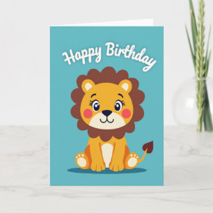 Sweet Jungle Cat Birthday Card
