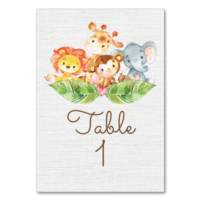 Sweet Jungle Table Card (Front)