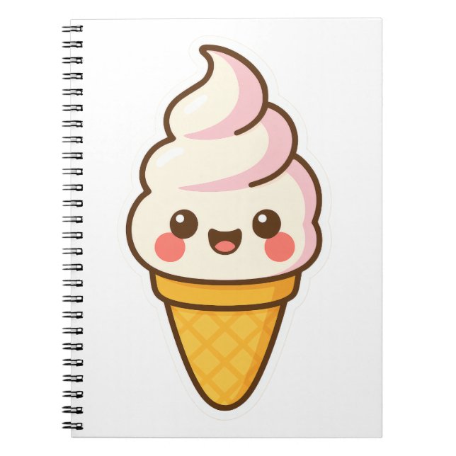 Sweet Kawaii Ice Cream Notebook (Front)