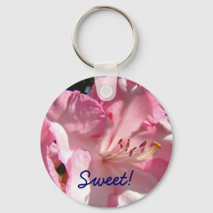 Sweet! keychain Pink Rhodie Flower key chains
