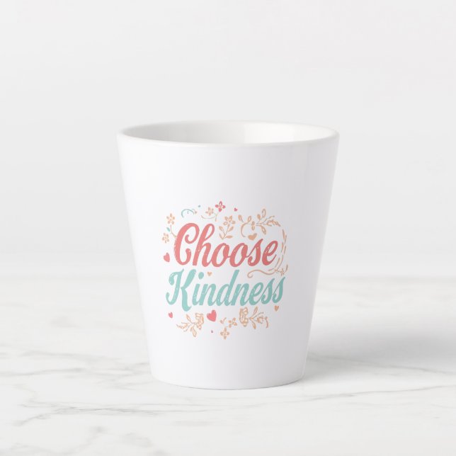 Sweet Kindness Matters Typography Latte Mug (Front)