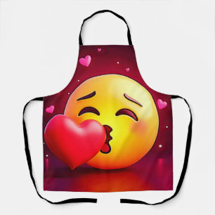 Sweet Kiss Heart Emoji Apron