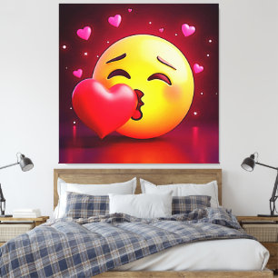 Sweet Kiss Heart Emoji Canvas Print