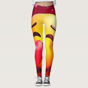 Sweet Kiss Heart Emoji Leggings