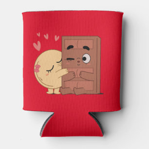 Sweet Kisses Choco Pancake Valentines Couples Love Can Cooler