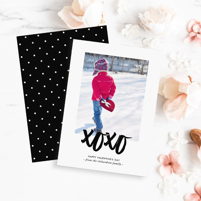 Sweet Kisses | Happy Valentine's Day with Photo Holiday Card (Creator Uploaded)