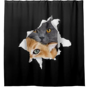 Sweet Kitten Couple Funny Cat Lover Gift Shower Curtain