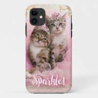Sweet Kittens in Tiaras and Pink Sparkly Tutu