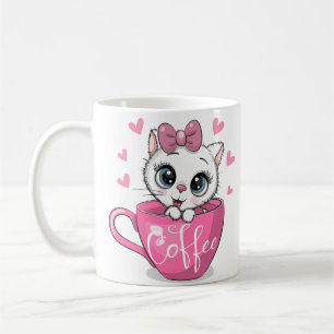 Sweet Kitty & Sleepy Pooch Cute Coffee Mugs