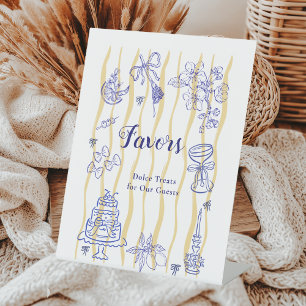 Sweet La Dolce Vita Italian Bridal Shower Favors Pedestal Sign
