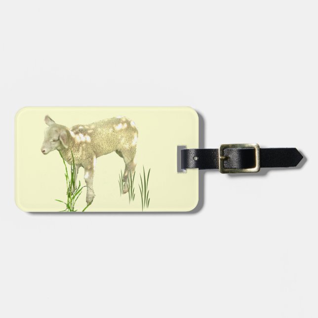 Sweet Lamb Luggage Tag (Front Horizontal)