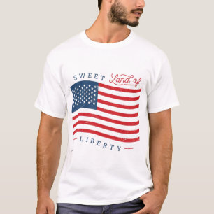 Sweet Land of Liberty Patriotic Men's T-Shirt USA
