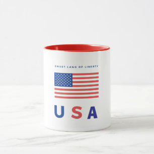 "Sweet Land of Liberty" USA Flag Mug