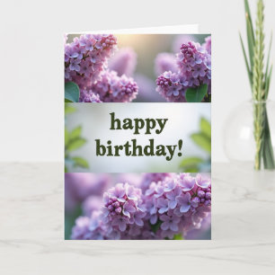 Sweet Lavender Bloom Birthday Card