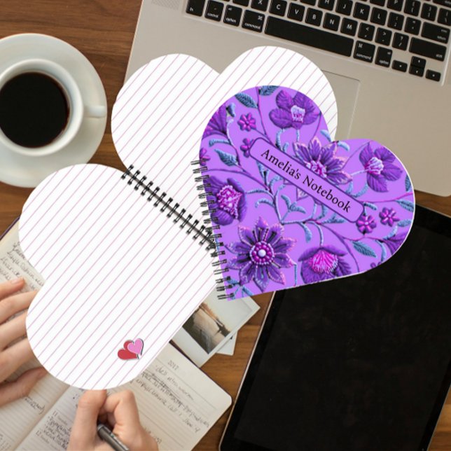 Sweet Lavender Floral Brocade Notebook (Creator Uploaded)