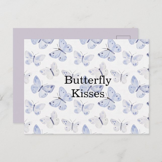 Sweet Lavender Purple Butterflies Postcard (Front/Back)