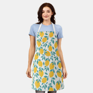Sweet Lemon Branches Pattern Apron