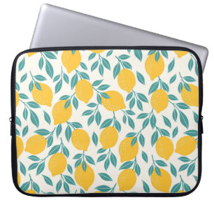 Sweet Lemon Branches Pattern Laptop Sleeve