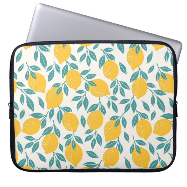 Sweet Lemon Branches Pattern Laptop Sleeve (Front)