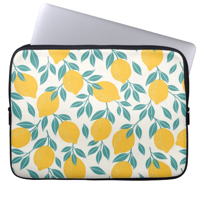 Sweet Lemon Branches Pattern Laptop Sleeve (Front)