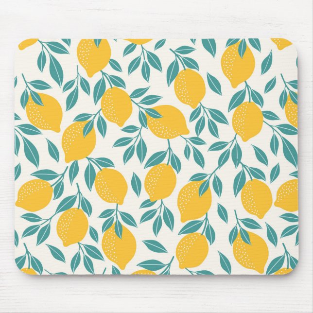 Sweet Lemon Branches Pattern Mouse Pad (Front)
