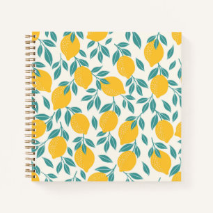 Sweet Lemon Branches Pattern Notebook