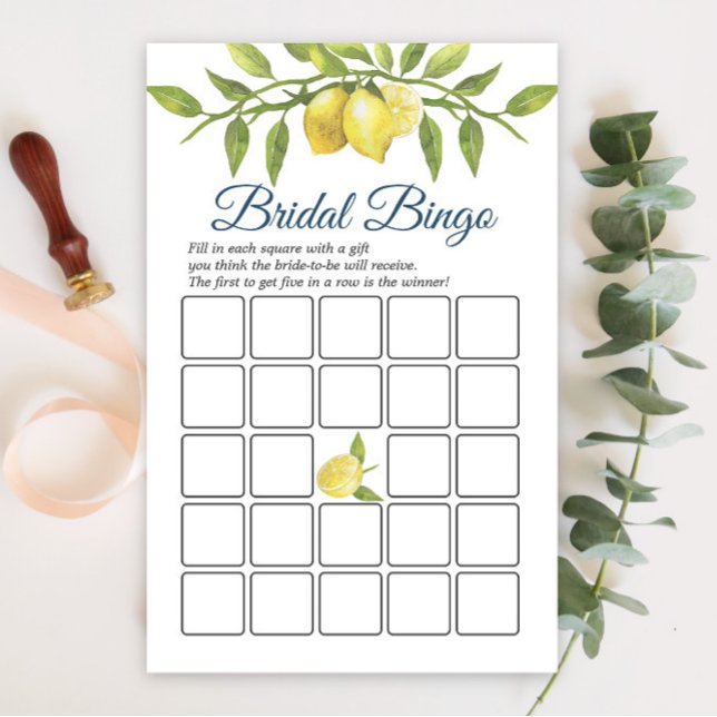 Sweet Lemon & Greenery Chic Bridal Shower Game (Creator Uploaded)