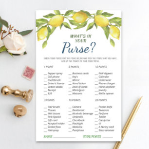 Sweet Lemon & Greenery Chic Bridal Shower Game