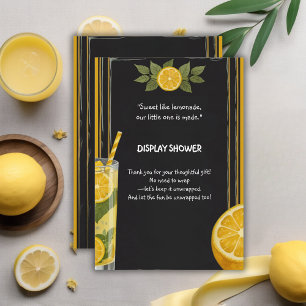 Sweet Lemonade Chalkboard Stand Baby Shower Enclosure Card