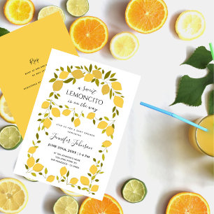 Sweet Lemoncito Boho Citrus Baby Shower Invitation