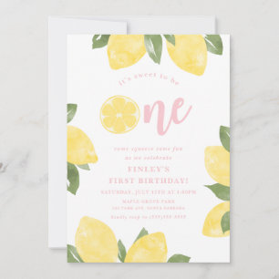 Sweet Lemons 1st Birthday Invitation