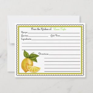 Sweet Lemons Baking Cooking Recipe Cards