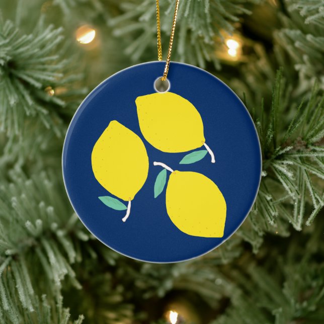 Sweet Lemons Ceramic Ornament (Tree)