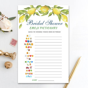 Sweet Lemons & Greenery Bridal Shower Game