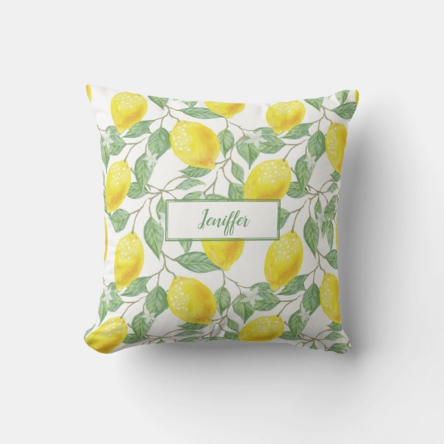 Sweet lemons yellow summer.                      cushion (Front)