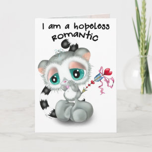 Sweet Lemur Arrow of Love - hand-drawn Card